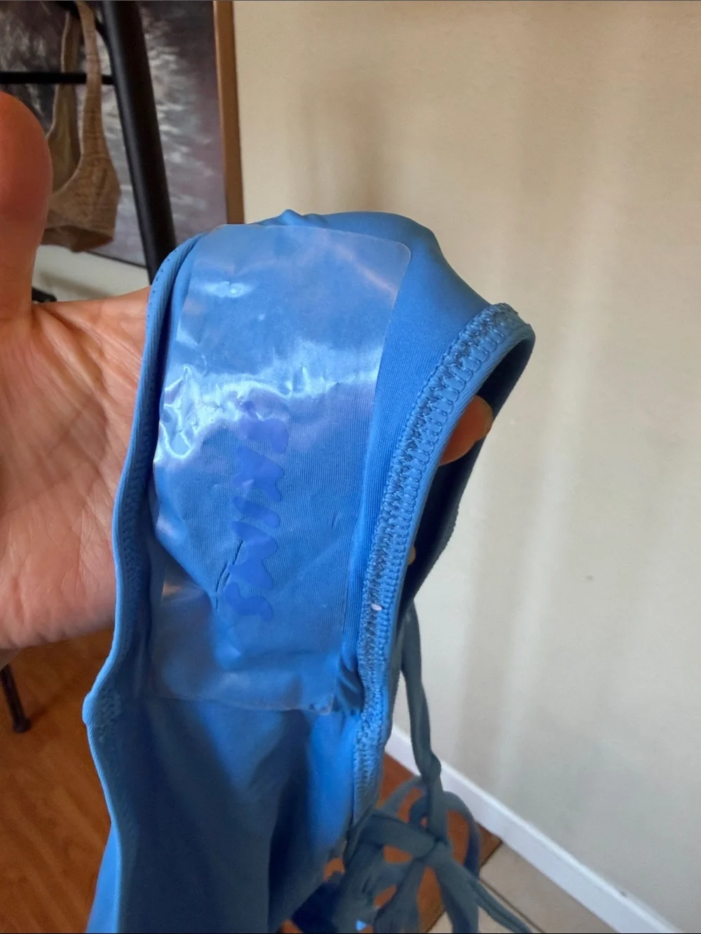 NWT SKIMS tide blue dipped tie bikini bottom Blue Bikini Bottom Side Ties sz XL